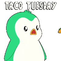 Hungry Penguin Sticker by Abster