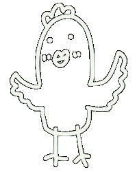 Bird Chicken Sticker