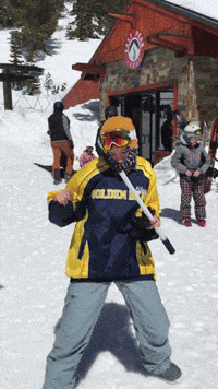 happy dance fun dancing snow GIF