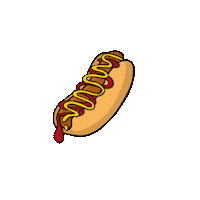 Shuttledelivery food hungry hot dog fast food Sticker