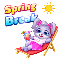 Spring Break Vacay Sticker by Lucas and Friends by RV AppStudios
