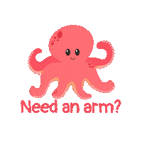 DENRAgos animals help creature octopus Sticker