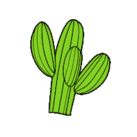 Sucstu green modern desert cactus Sticker