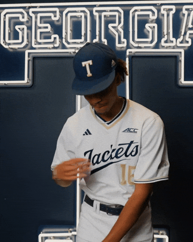 Georgia Tech Baseball GIF by Georgia Tech Yellow Jackets