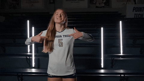 Georgia Tech Volleyball GIF by Georgia Tech Yellow Jackets