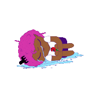 Sad Pink Sticker