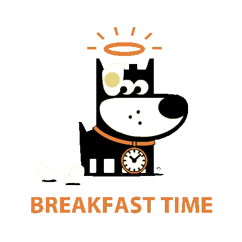 Breakfast Time Food Sticker by GOOD PUPPY