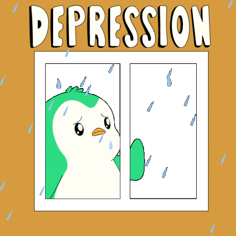 Sad Penguin Sticker by Abster