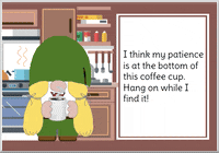 Gnome Coffee Addict GIF