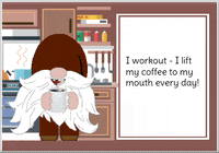 Gnome Coffee Addict GIF