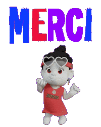 Merci Beaucoup Sticker by Zhotcita