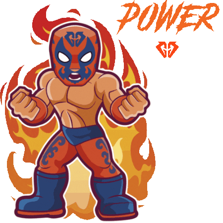 Poder Lucha Libre Sticker by Guerrero Maya