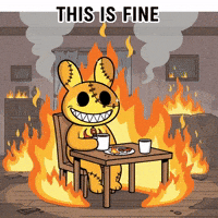 RugDollz mood relatable thisisfine surviving GIF