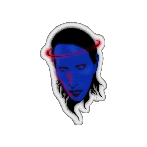 Marilyn Manson Sticker by Blvvsh Studio