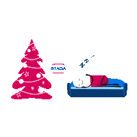 Sleepy Christmas Tree Sticker by stadaru