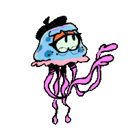 stargazingdotgif stargazingpng medusam stargazing dot png jellyfish sam Sticker
