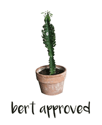 Framehouse cactus approved bert framehouse Sticker