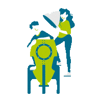 Illustration Amigos Sticker by vhsys - Sistema de Gestão Empresarial