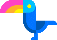 bird of paradise fun Sticker by Matt Crump