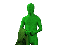 Green Man What Sticker by Linda & Linda