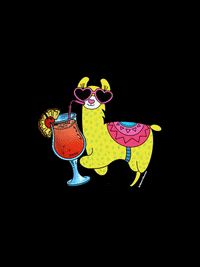alpacainfluencer drink drinking alcohol alpaca GIF