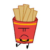 Notro_Artwork fries bfdi potatoes battle for dream island Sticker