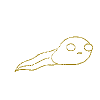 kat-vita yellow pop line frog Sticker