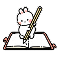 School Bunny Sticker