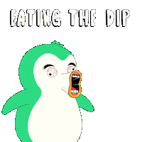 Hungry Penguin Sticker by Abster