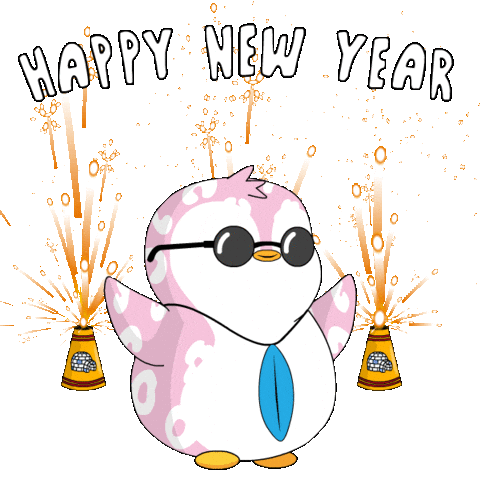 New Year Penguin Sticker by Pudgy Penguins