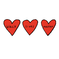 Black Lives Matter Hearts Sticker by Mia Page