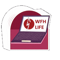 AlignedStudios wfh remote work aligned wfh life Sticker