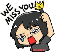Miss You Chibi Sticker