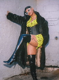 h0nestyb boots baddie black girl thrift GIF