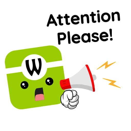 Attention Please Sticker by Wakuliner