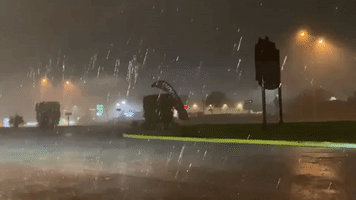 Severe Thunderstorms Cause Street Flooding in Texas