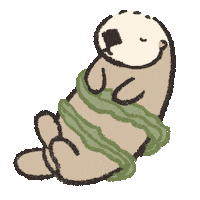 Sea Otter Sleep Sticker