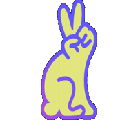Bunny Rabbit Sticker by Diana Hill