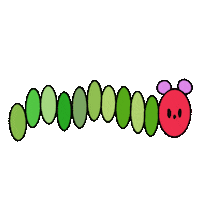 Worm Caterpillar Sticker