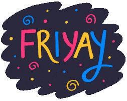 Its Friday 90S Sticker by Rainbow Brains