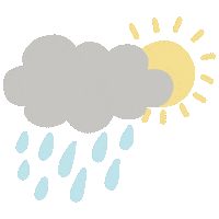 Sun Rain Sticker