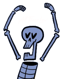 Fueled By Ramen Skeleton Sticker by ALL TIME LOW