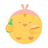 candiceongart chicken kdrama korea good vibes Sticker