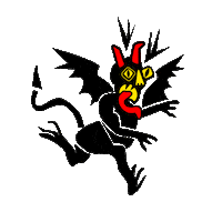 marsblackbird running run scared devil Sticker