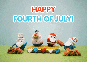 Independence Day Knitting GIF