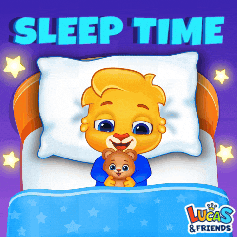 Tired Good Night GIF by Lucas and Friends by RV AppStudios