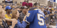 ice hockey blues parade GIF by NHL