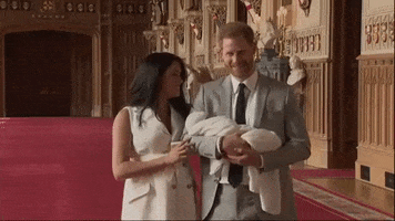 archie meghan markle prince harry royal baby GIF