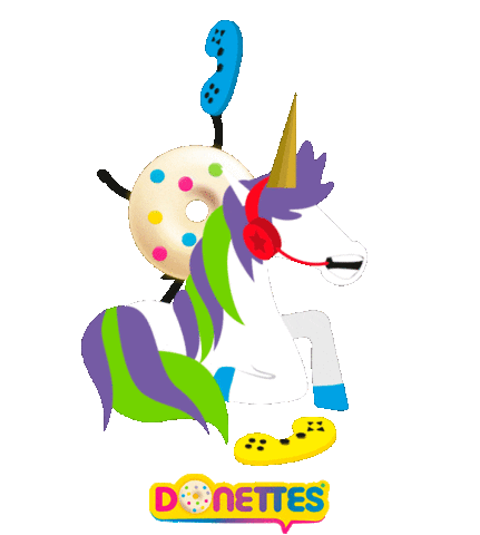 Play Unicorn Sticker by Donettes