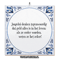 Geld Reflectie Sticker by Tegelspreuken.nl